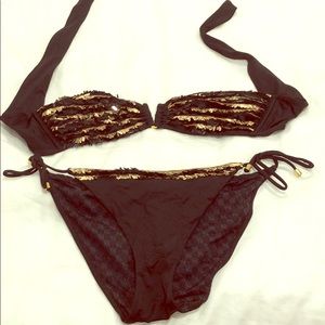 VS Swim | Black Bikini Bandeau Top & Match Bottoms